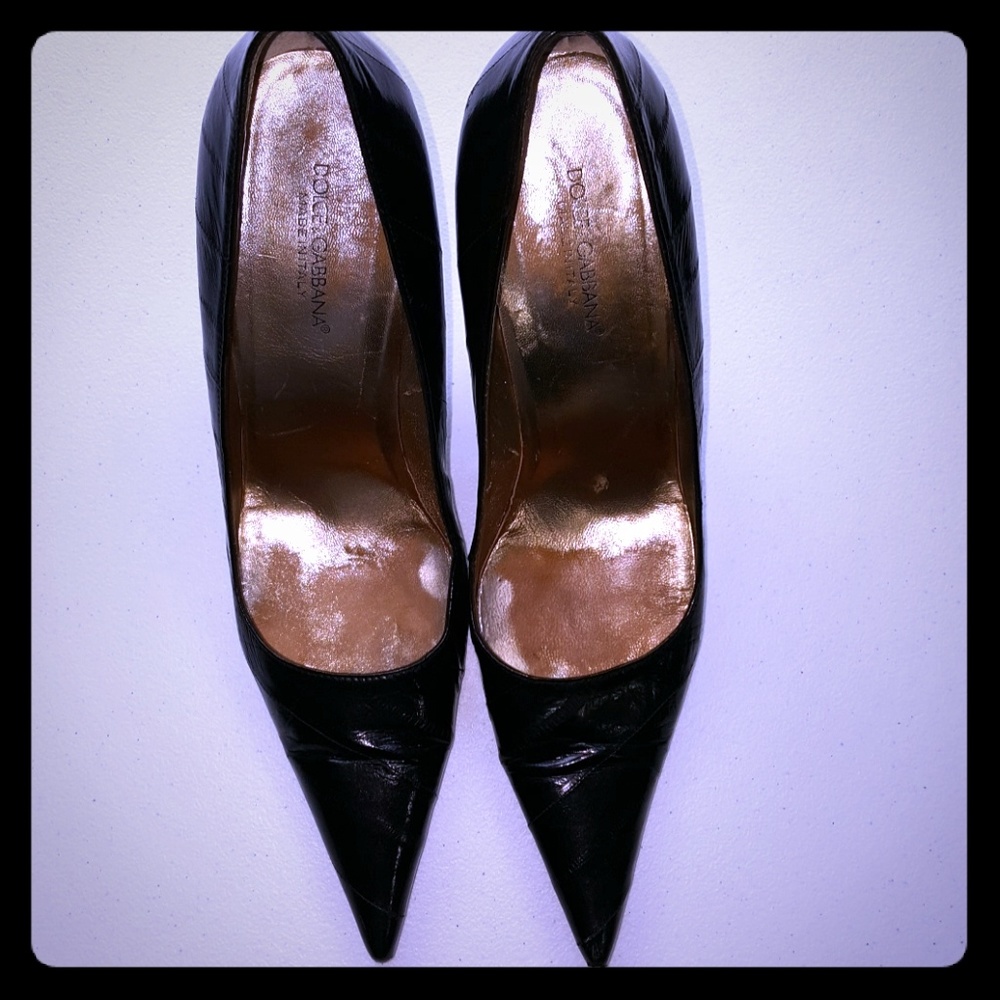 Dolce & Gabbana eel skin heels